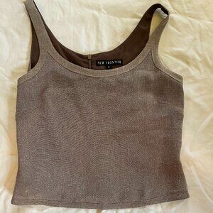 New frontier women's tank top size 6 (size small) mesh